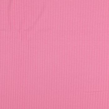 Rippenjersey - uni, rosa